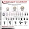 Service Caster 4'' Nylon Swivel 1-5/8'' Expanding Stem Caster Set 2 Total Lock Brakes, 4PK SCC-EXTTL20S414-NYS-2-S-2-158 - alternate 4